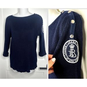 Vintage Lauren‎ Jeans Company Ralph Lauren Navy SWEATER NAUTICAL PREPPY M